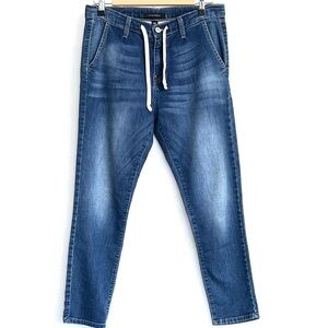 Flying Monkey Relaxed Blue Jeans with Drawstring